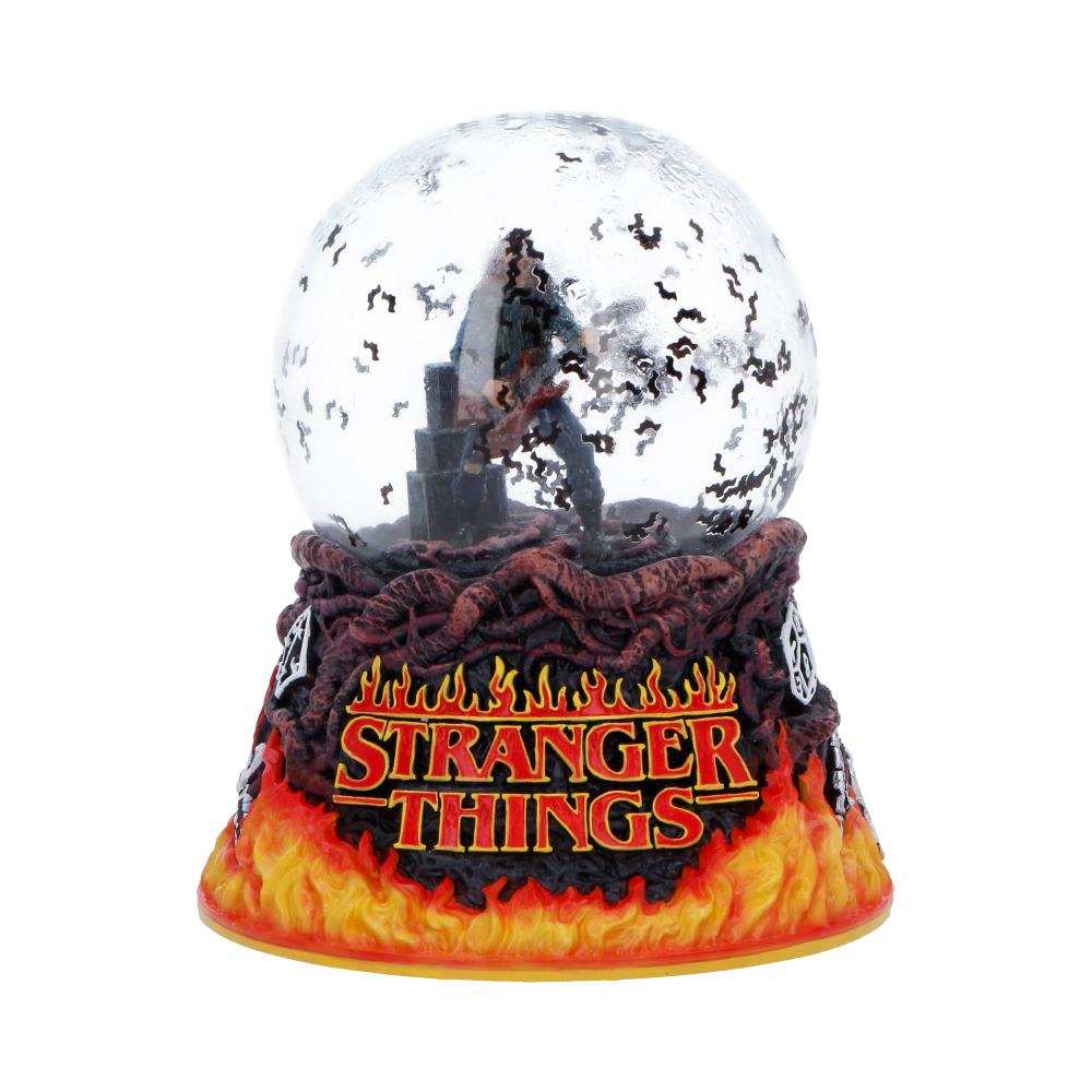 Stranger Things Eddie’s Sacrifice snow globe by Nemesis Now featuring a detailed scene, 14.5cm in height.